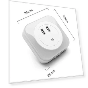 LED Night Light with Dual USB Charging Port — Night Lights, Dream Garage