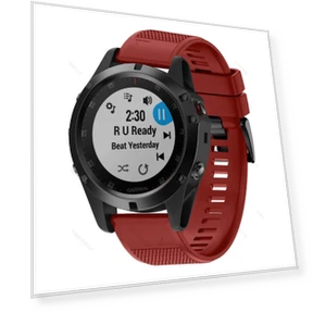 Quick-release silicone watch strap — Fitness Bands, Garmin