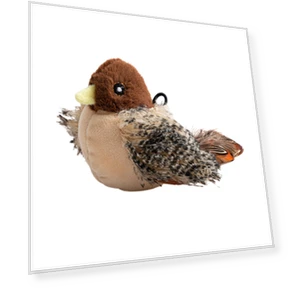 Realistic Plush Bird Toy with Sound — Cat Playthings, Three Body