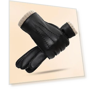 Winter Leather Gloves with Touchscreen — Gloves, Ladie KAKA