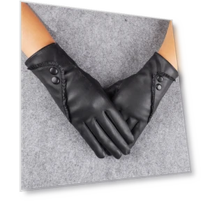 Winter Soft Leather Gloves with Touchscreen — Arm Warmers, WomWear