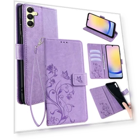 Butterfly Flower PU Leather Phone Folio Cover — Basic Cases, Smartwatch 2025