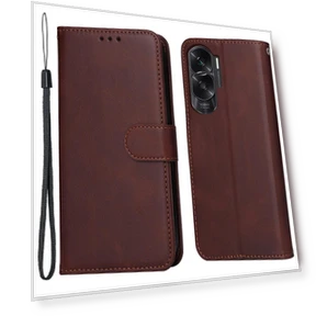 Calf Texture Anti-scratch PU Leather Wallet Stand Case with Strap — Basic Cases, Smartwatch 2025