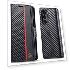 Carbon Fiber Texture Magnetic Closure Phone Cover — Basic Cases, Smartwatch 2025
