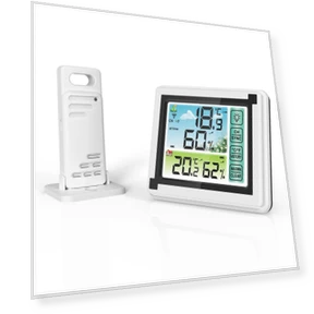 Color Touch Screen Wireless Thermometer Hygrometer — Home Climate Control, Global purchasing