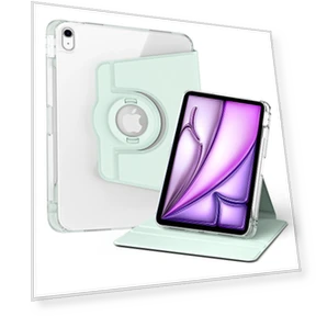 Detachable PU Leather Case with Clear Back and Rotating Stand — Keyboard Cases, Smartwatch 2025