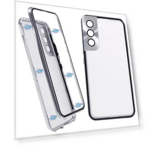 Double Sided Tempered Glass Phone Case with Magnetic Metal Frame — Phone Accessories, Smartwatch 2025