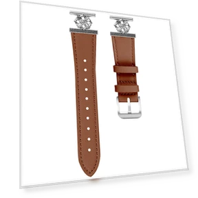 Genuine Cow Leather Flower Decor Adjustable Strap — Bands, Smartwatch 2025