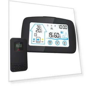 Large LCD Touch Screen Wireless Digital Indoor Outdoor Thermometer Hygrometer Weather Station — Hygrometers, Leisure outdoor