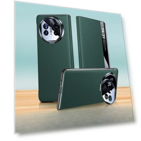 Leather Mobile Phone Case with Lens Bracket — Phone Accessories, Huawei