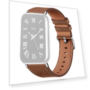 Leather Textured Silicone Wrist Strap — Fitness Bands, Samrtwatch Bands Straps