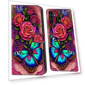 Pattern Print Leather Wallet Cover — Phone Accessories, Smartwatch 2025