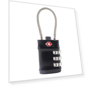 Portable Smart Combination Lock Padlock with Steel Cable — Luggage Locks, SZmohan