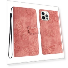 PU Leather Butterfly Imprinted Stand Wallet Case — Phone Accessories, Smartwatch 2025