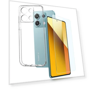 TPU Slim-Fit Back Phone Cover with Tempered Glass Film Transparent — Screen Protectors, Smartwatch 2025