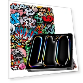 Trifold Stand Pattern Leather Tablet Cover — Protective Cases, Smartwatch 2025