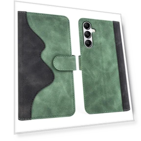 Wallet Case Dual Color Splicing Stand — Phone Accessories, Smartwatch 2025