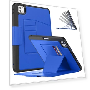 Auto Wake/Sleep PU Leather Tablet Case with Card Holder and Stand — Keyboard Cases, Smartwatch 2025