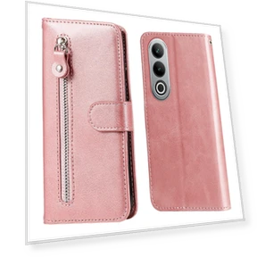 Calf Texture PU Leather Zipper Pocket Wallet Phone Cover — Phone Accessories, Smartwatch 2025