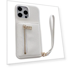 Card Slots Kickstand PU Leather Back Cover with Zipper Pocket — Phone Accessories, Smartwatch 2025