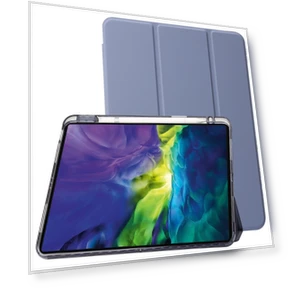 Clear Back PU Leather Tri-fold Stand Cover with Pencil Holder — Protective Cases, Smartwatch 2025