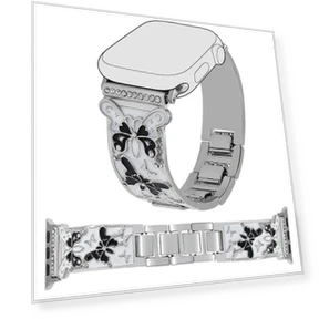 Enamel Butterfly Metal Band — Bands, Smartwatch 2025