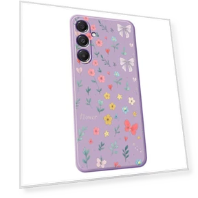 Floral Bow Pattern Printing Straight Edge TPU Phone Back Cover — Bumpers, Smartwatch 2025
