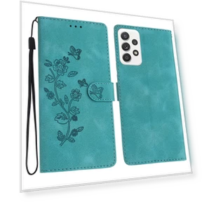 Flower Imprint Anti-drop Phone Cover Leather Stand Case with Wallet — Screen Protectors, Smartwatch 2025