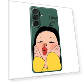 Girl Holding Face Pattern Printing Straight Edge TPU Phone Back Cover — Bumpers, Smartwatch 2025
