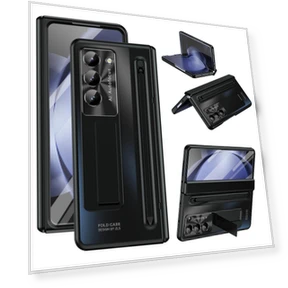 Kickstand Case with Tempered Glass Film and Stylus — Screen Protectors, Smartwatch 2025