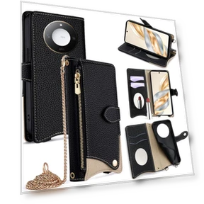 Leather Case Wallet Stand Cover with Chain Strap — Smartwatch Protectors, Smartwatch 2025