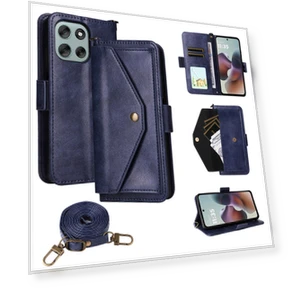 Leather Case with Magnetic Closure, Wallet Stand, Shoulder Strap — Flip Cases, Smartwatch 2025