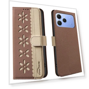 Leather Phone Case with Flower Pattern — Flip Cases, Smartwatch 2025