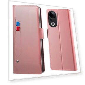 Leather Phone Case with Stand, Card Holder, and Mirror — Smartwatch Protectors, Smartwatch 2025