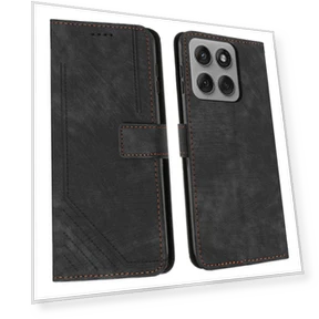 Leather Stand Case with Embossed Lines — Flip Cases, Smartwatch 2025