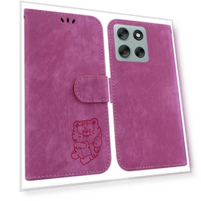 Leather Wallet Case with Tiger Embossing and Wrist Strap — Bumpers, Smartwatch 2025