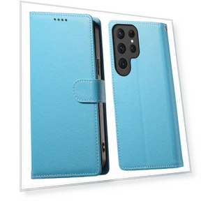 Litchi Texture Leather Wallet Stand Phone Cover — Phone Accessories, Smartwatch 2025