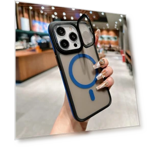 Magnetic Case Skin-Touch TPU Acrylic Phone Back Cover with Lens Protector Kickstand — Phone Accessories, Smartwatch 2025