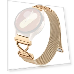 Milanese Band Electroplated Stainless Steel Magnetic Watch Strap with X-Shaped Connector — Smartwatch Straps, Smartwatch 2025