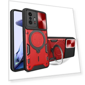 PC+TPU Cover with Slide Camera Lid Ring Kickstand Anti-drop Phone Case — Phone Accessories, Smartwatch 2025