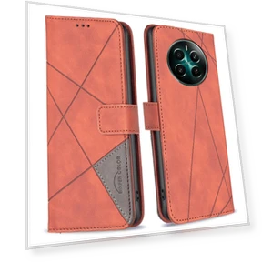 Phone Cases Wallet Stand Geometry Imprinted Leather Cover — Flip Cases, Smartwatch 2025
