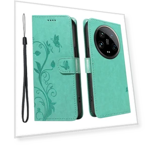 PU Leather Cases Flower Pattern Wallet Stand Phone Cover with Strap — Phone Accessories, Smartwatch 2025