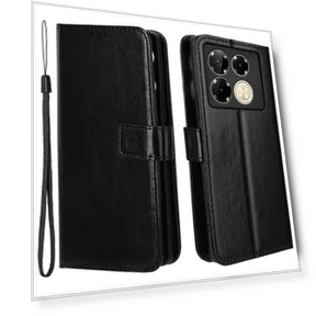 PU Leather Crazy Horse Texture Phone Cover — Back Covers, Smartwatch 2025