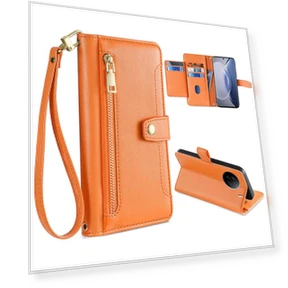 PU Leather Stand Case with Zipper Pocket — Phone Accessories, Smartwatch 2025