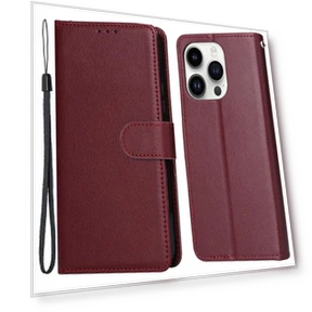 PU Leather+TPU Phone Cover with Wallet Stand — Phone Accessories, Smartwatch 2025