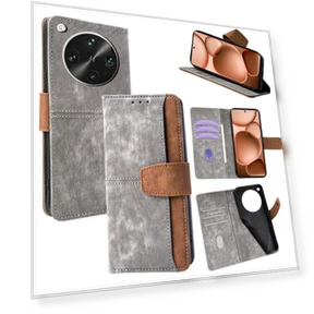 RFID Blocking Color Splicing PU Leather Wallet Phone Cover — Smartwatch Protectors, Smartwatch 2025