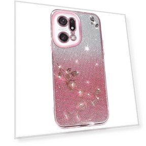 Rhinestone Flower Pattern Gradient Color Glitter Powder TPU Cover Protector — Screen Protectors, Smartwatch 2025