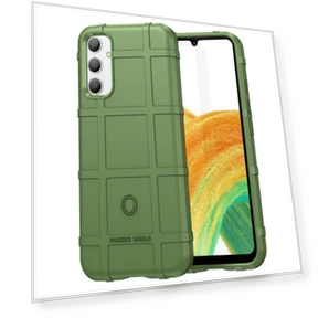 Rugged Square Grid Texture Shockproof Soft TPU Back Cover — Bumpers, Smartwatch 2025