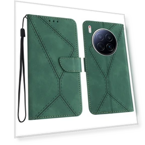 Skin Touch Lines Imprinted PU Leather Flip Phone Cover — Flip Cases, Smartwatch 2025