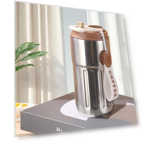 Stainless Steel 316 Temperature Display Thermo Mug — Beverage Warmers, Modern Home Improvement